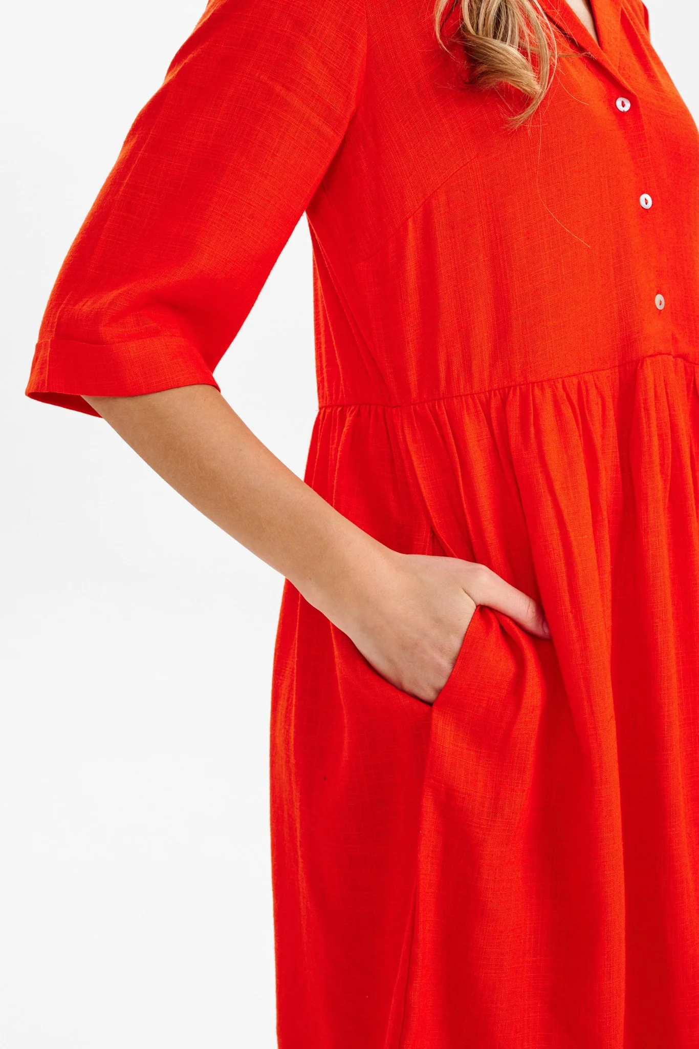 NUZIDA DRESS - Cherry Tomato - Image 5