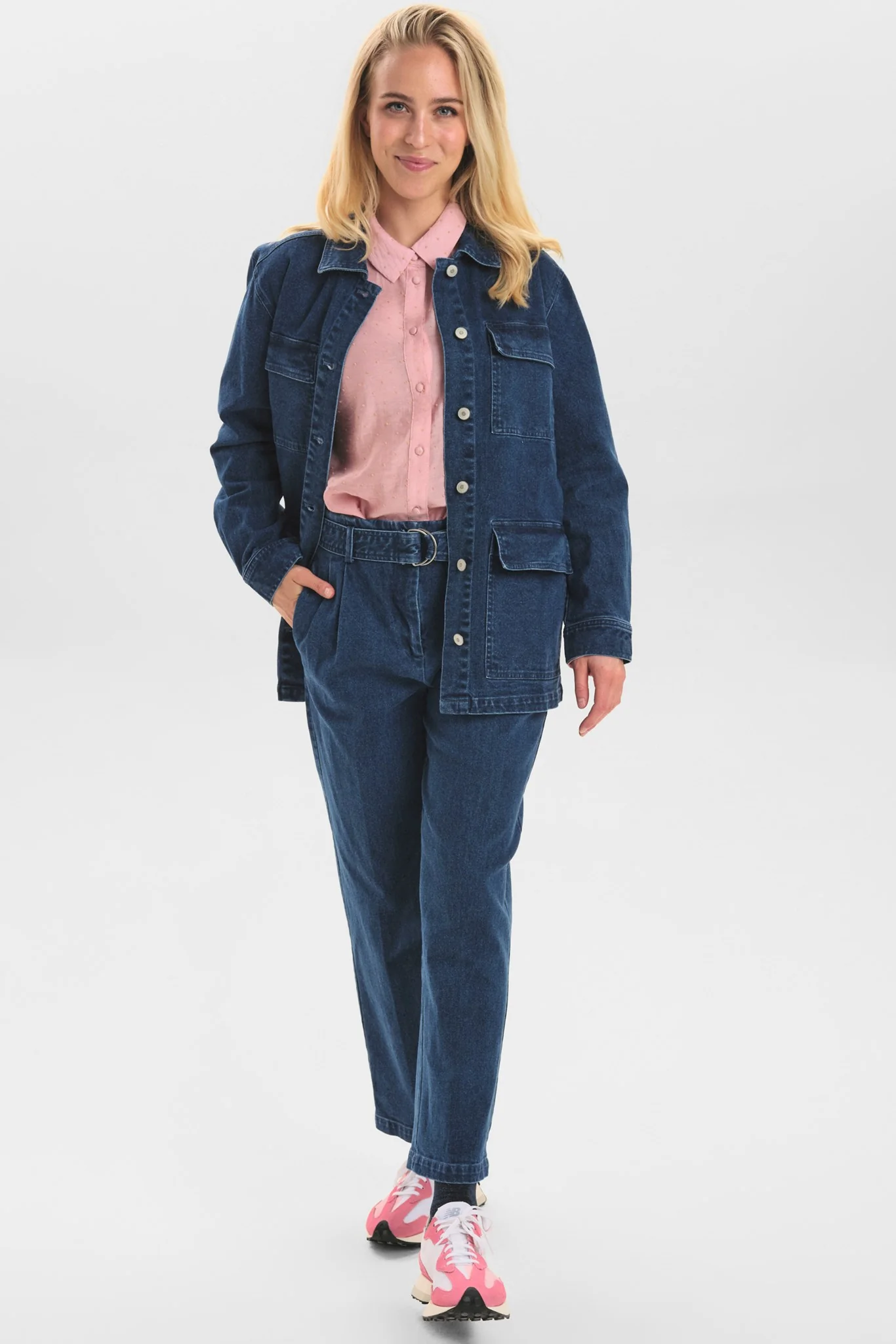 NUZILLA JACKET - Medium Blue Denim - Image 3