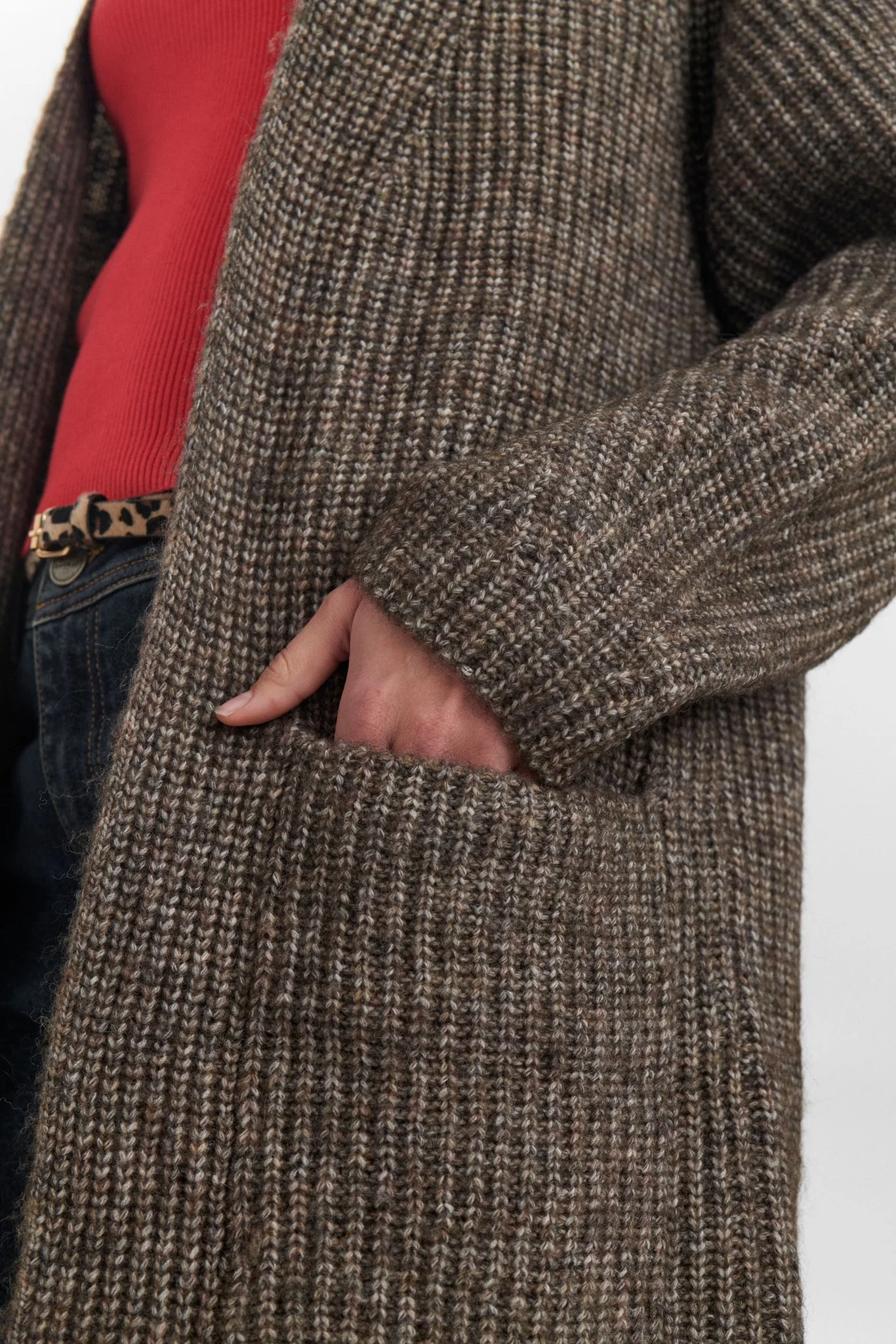 NUZINDI LONG CARDIGAN  - Dark Earth - Image 5