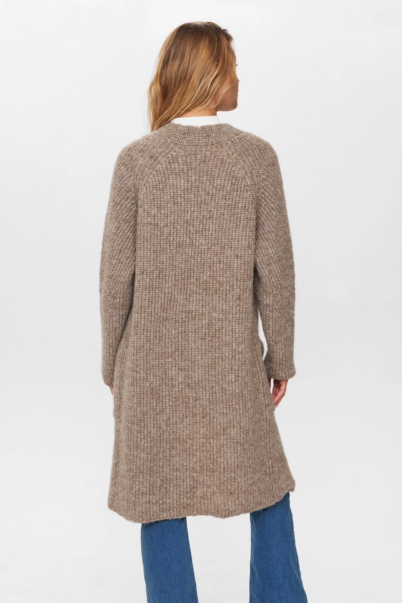 NUZINDI LONG CARDIGAN  - Fossil Melange - Image 2