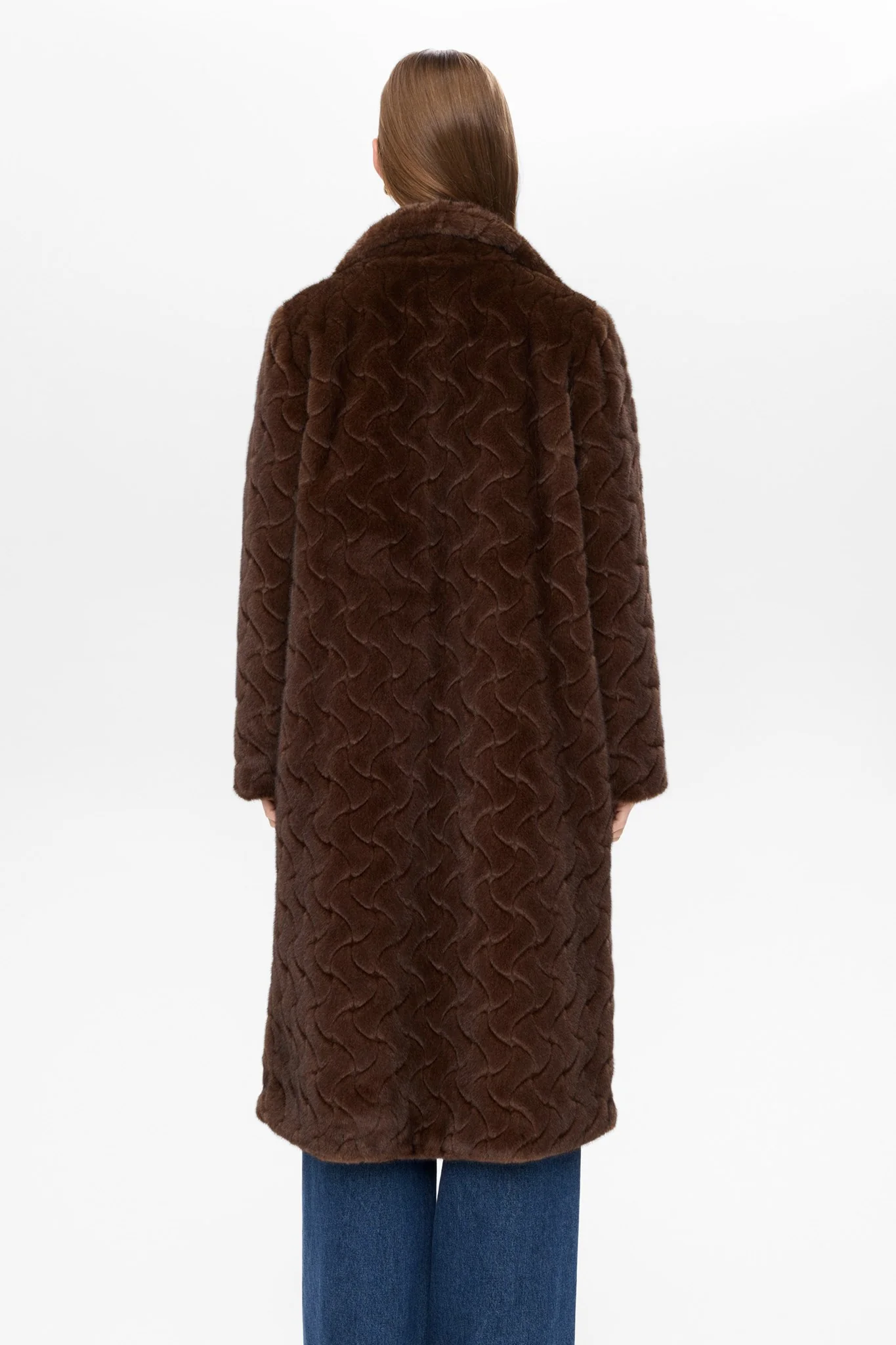 NUZITTA FAKE FUR COAT  - Black Coffee - Image 2
