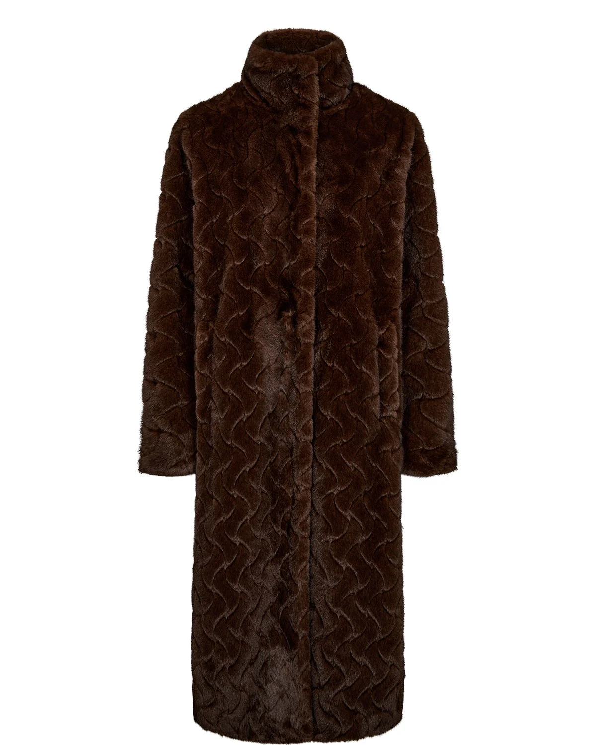 NUZITTA FAKE FUR COAT  - Black Coffee - Image 6