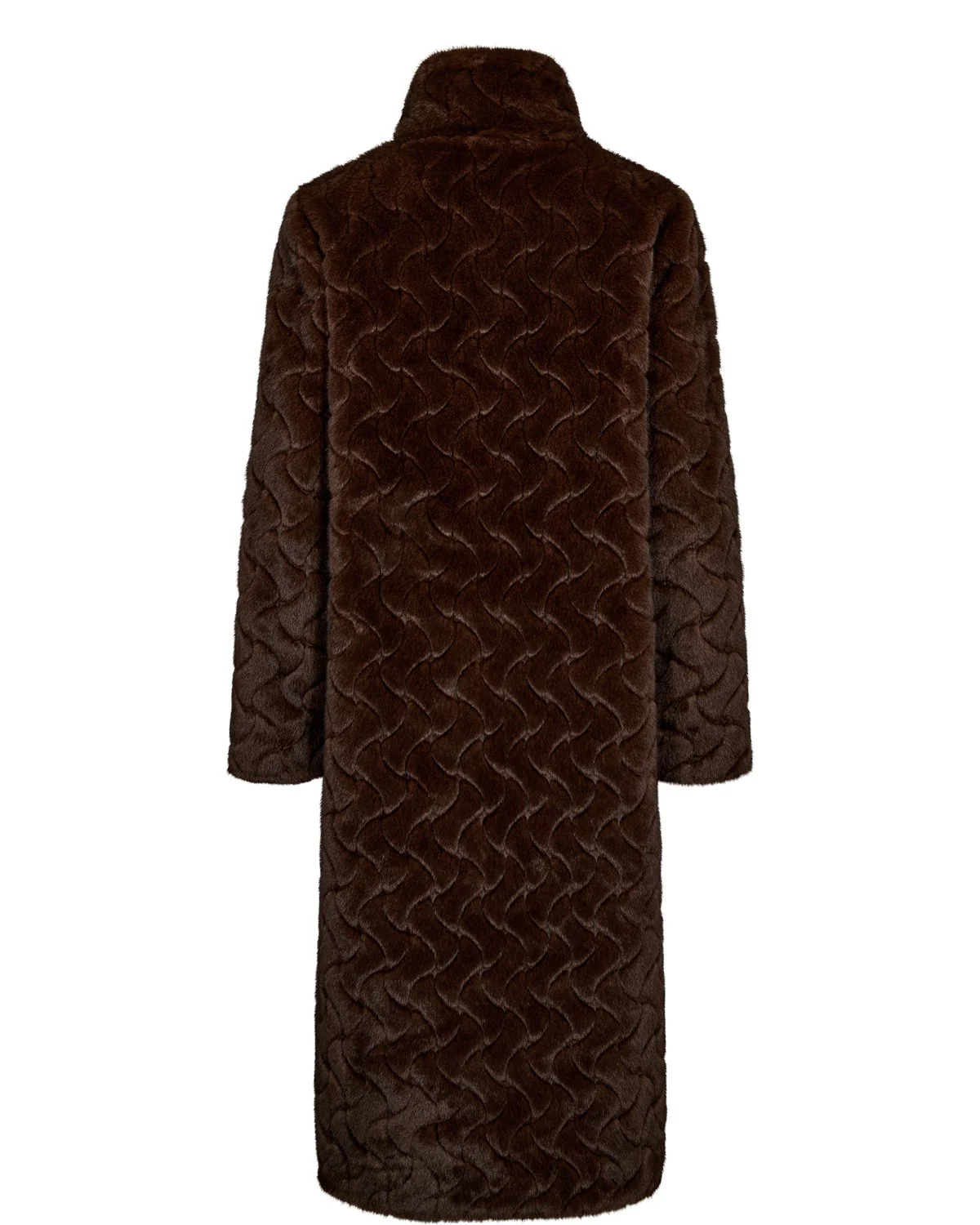 NUZITTA FAKE FUR COAT  - Black Coffee - Image 7