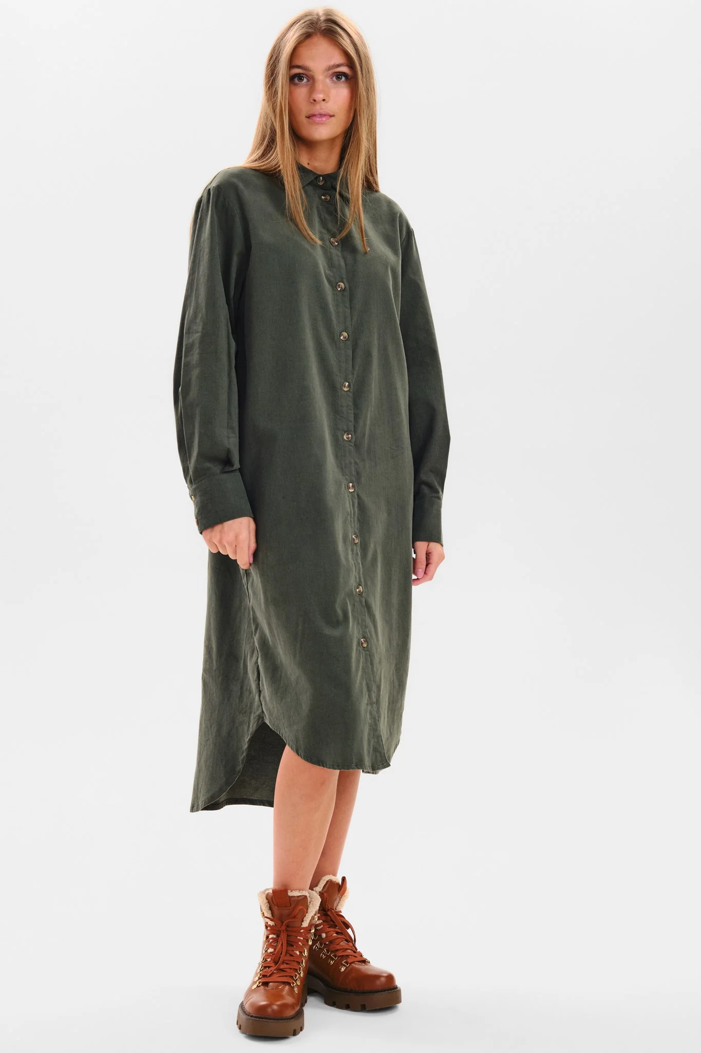 SITAIS SHIRT DRESS - Olive Night - Image 3